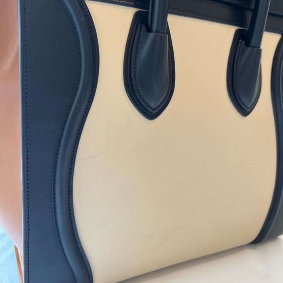 Celine Tricolor Satin Calfskin Mini Luggage Tote - Picture 11 of 11